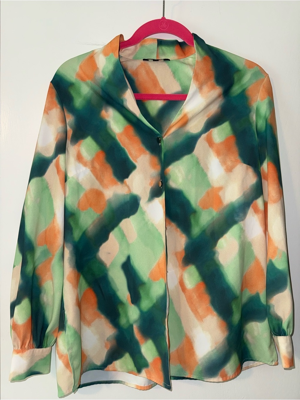 Misook Button-Front Blouse